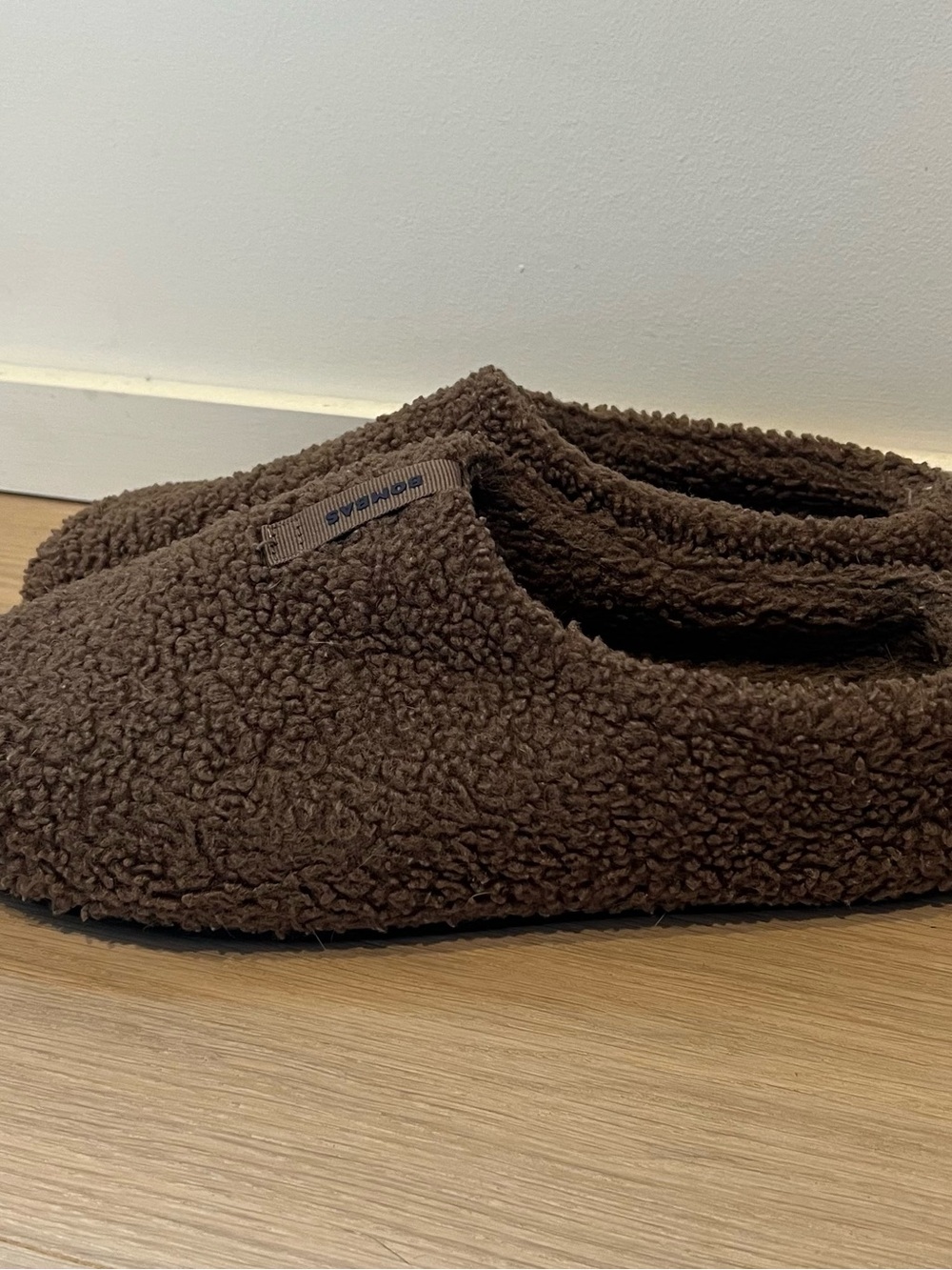 Bombas Sunday Slipper Fleece/Sherpa Slip-On Brown Solid Mens 13 Pre Owned